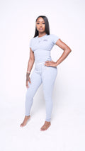 GREY AG FITTED CREW NECK SHORT SLEEVE T-SHIRT